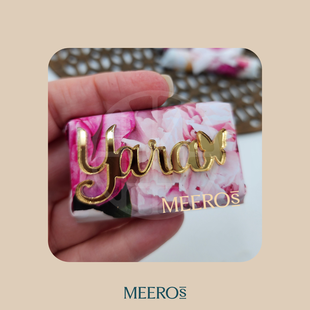 Peony custom chocolate wrappers – premium favors